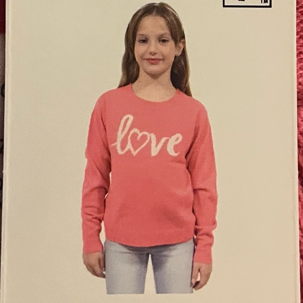 Zunie Pink Knit Sweater 7/8